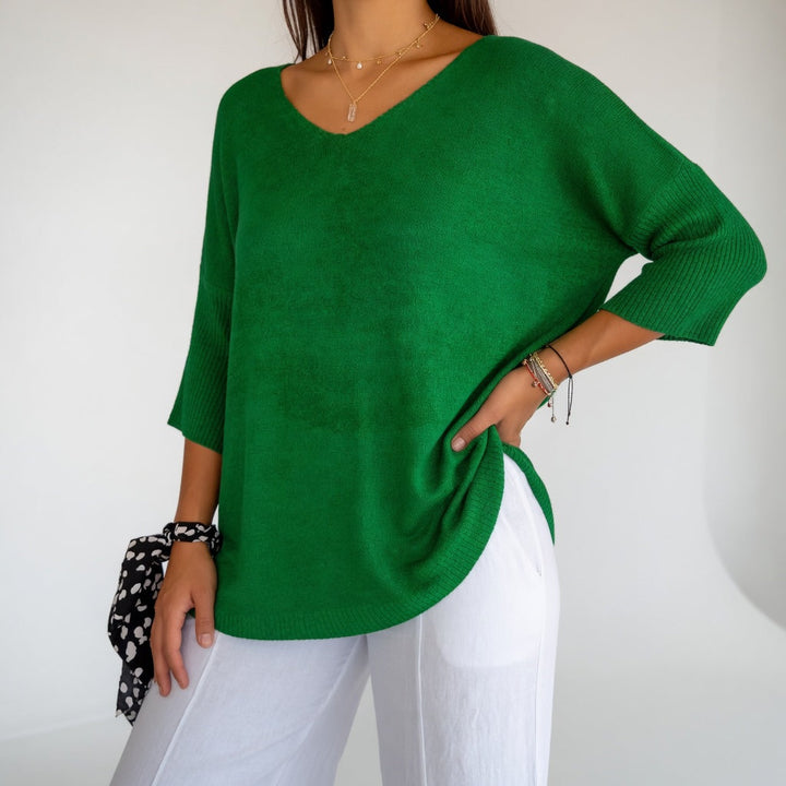 Louvine | Pull fluide col V