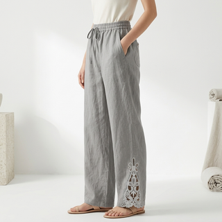 Louvine | Pantalon large cropped ourlet
