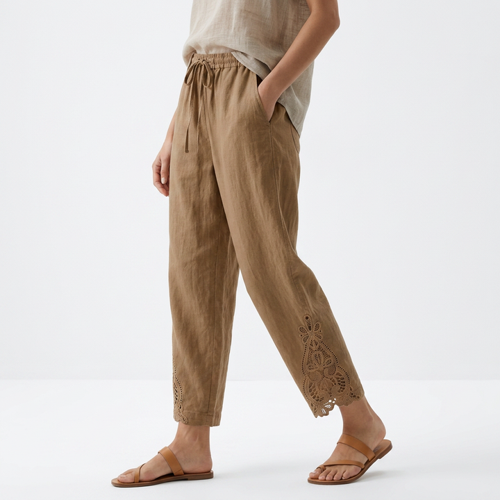 Louvine | Pantalon large cropped ourlet