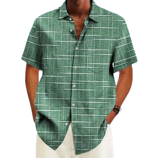 Cazel | Chemise élégante à motif rayé et à carreaux