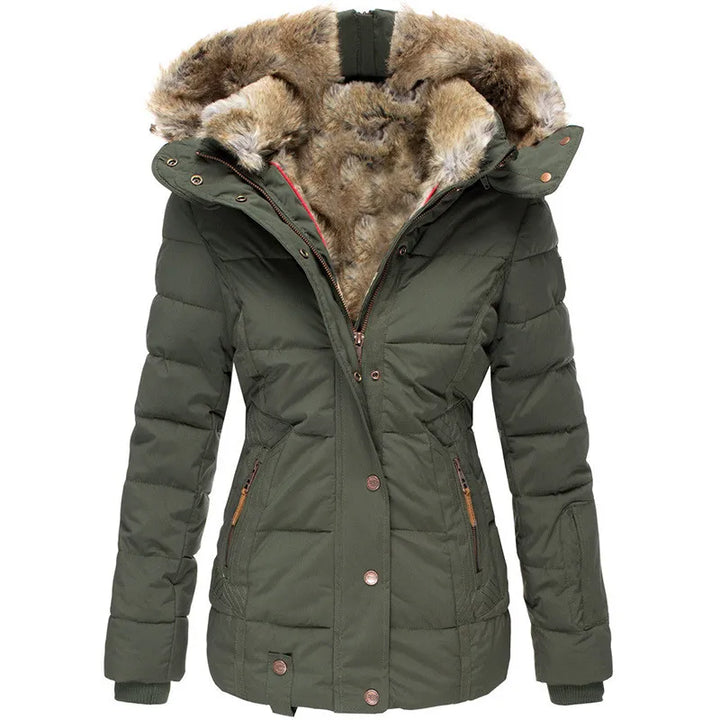 Cazel | Manteau d'hiver chaud avec doublure en fourrure