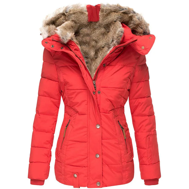 Cazel | Manteau d'hiver chaud avec doublure en fourrure