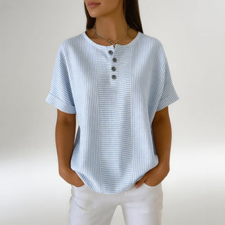 Louvine | Blouse matériau haut de gamme rayée douceur