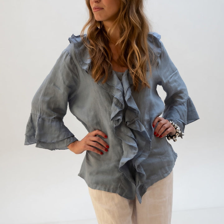 Louvine | Blouse fluide col volant