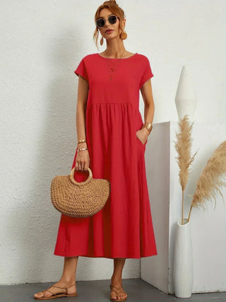 Louvine | Robe midi fluide élégance intemporelle – Modèle 1