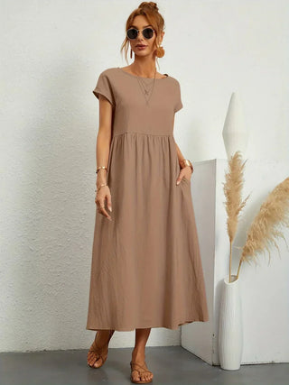 Louvine | Robe midi fluide élégance intemporelle – Modèle 1
