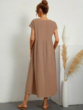 Louvine | Robe midi fluide élégance intemporelle – Modèle 1