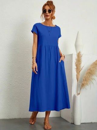 Louvine | Robe midi fluide élégance intemporelle – Modèle 1