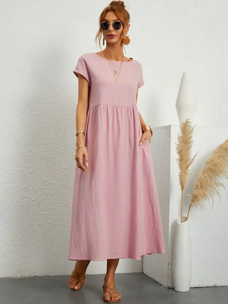 Louvine | Robe midi fluide élégance intemporelle – Modèle 1