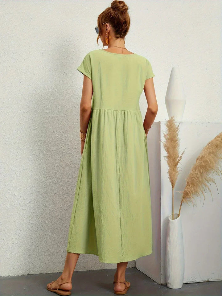 Louvine | Robe midi fluide élégance intemporelle – Modèle 1
