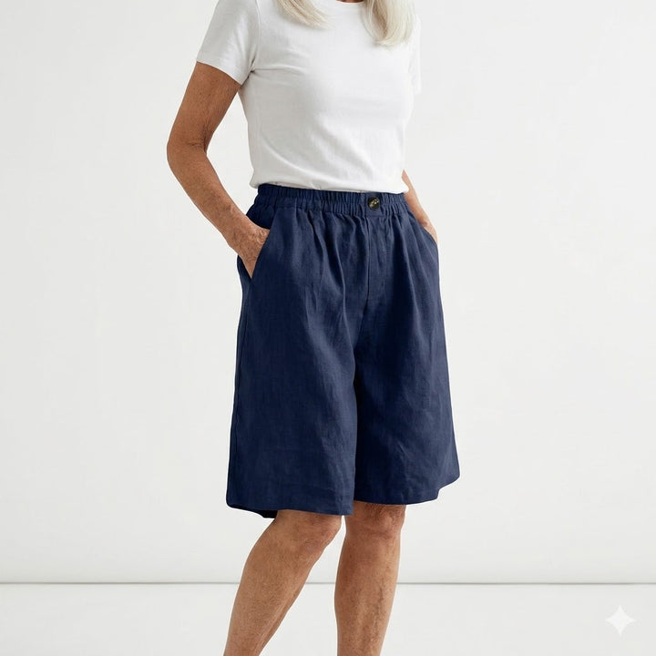 Louvine | Short large taille élastique