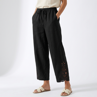 Louvine | Pantalon large cropped ourlet
