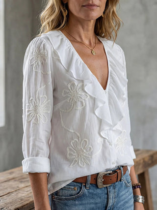 Louvine | Blouse élégante à volants