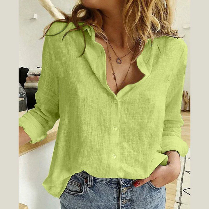 Louvine | Blouse en matériau haut de gamme élégante au style naturel