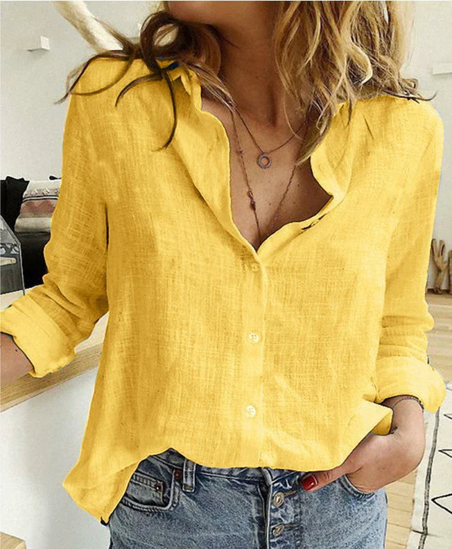 Louvine | Blouse en matériau haut de gamme élégante au style naturel