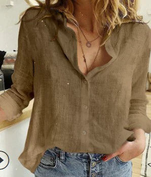 Louvine | Blouse en matériau haut de gamme élégante au style naturel