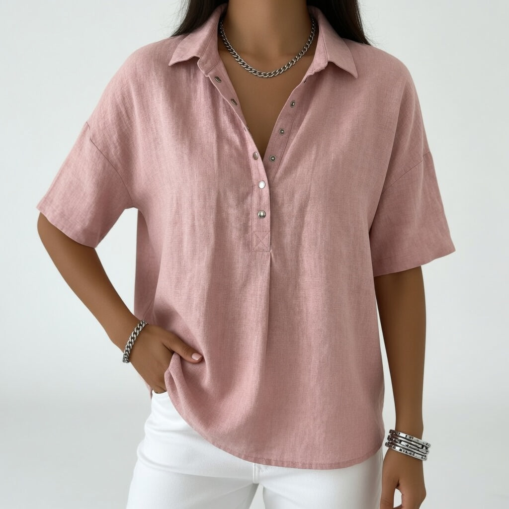 Louvine | Blouse col chemise décontractée
