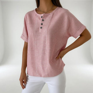 Louvine | Blouse matériau haut de gamme rayée douceur