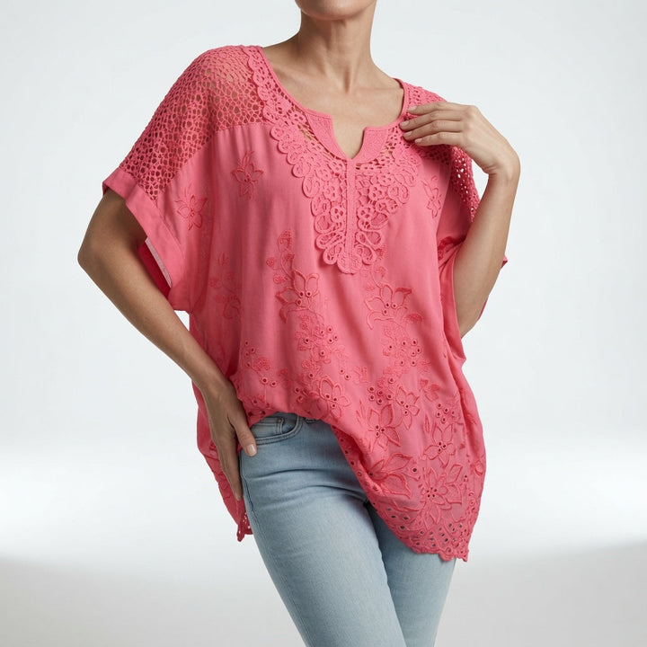 Louvine | Blouse col V dentelle