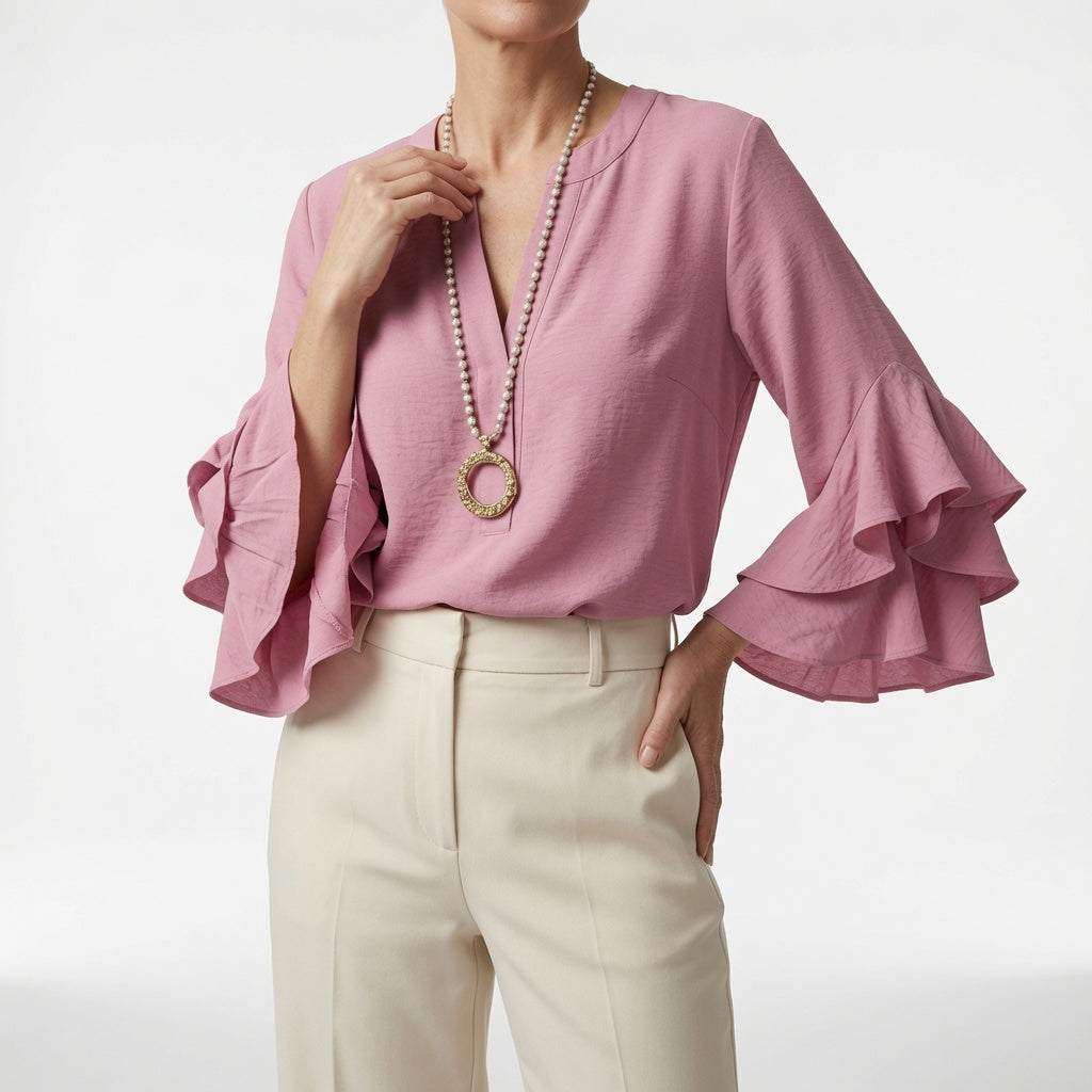 Louvine | Blouse fluide manches volantées