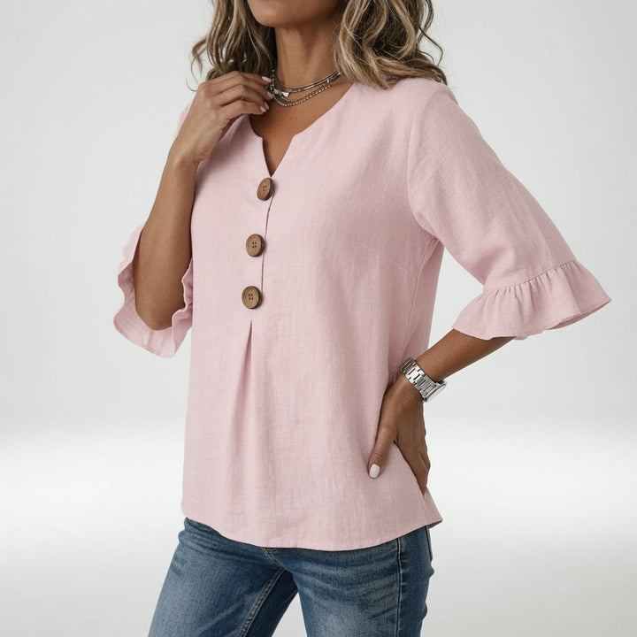 Louvine | Blouse col V boutons