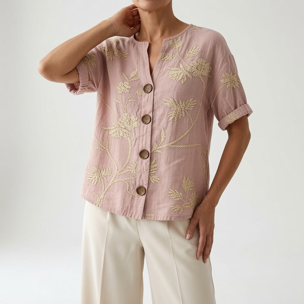 Louvine | Blouse florale élégance quotidienne