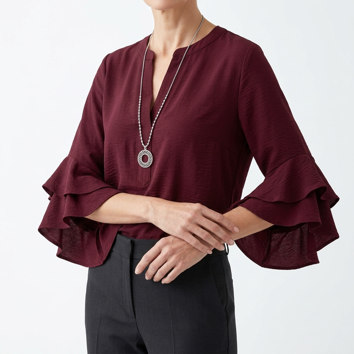 Louvine | Blouse fluide manches volantées