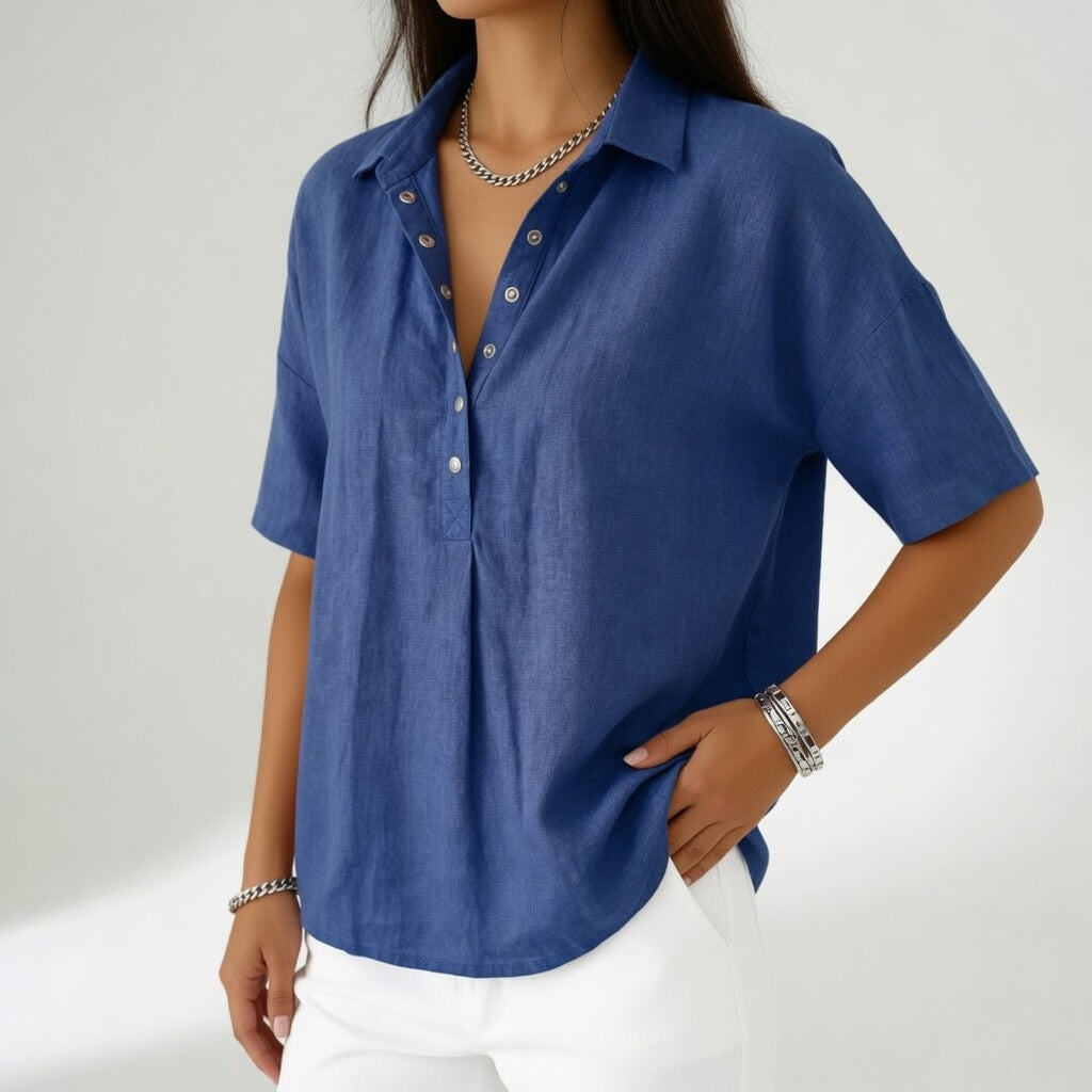 Louvine | Blouse col chemise décontractée