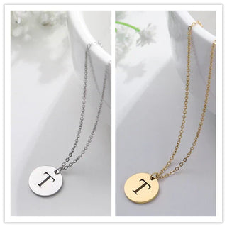 Collier Pendentif Lettre en Or Élégant