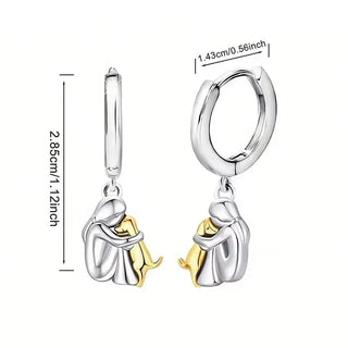 Ginny™ – Boucles d’oreilles icône chien (fermeture ronde)