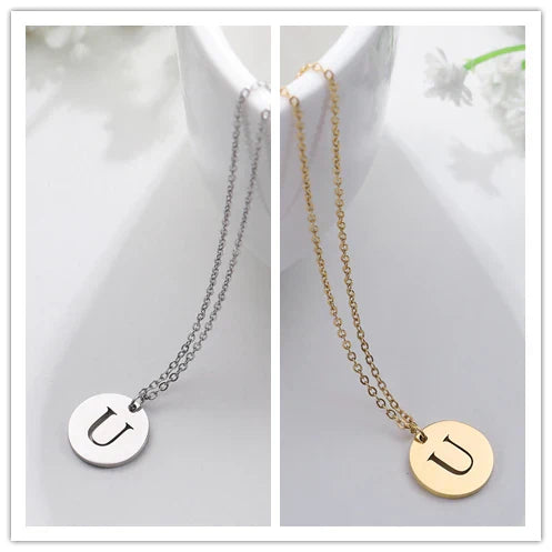 Collier Pendentif Lettre en Or Élégant