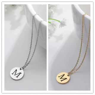 Collier Pendentif Lettre en Or Élégant