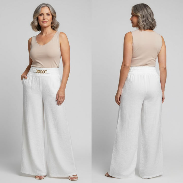 Louvine | Pantalon large taille haute