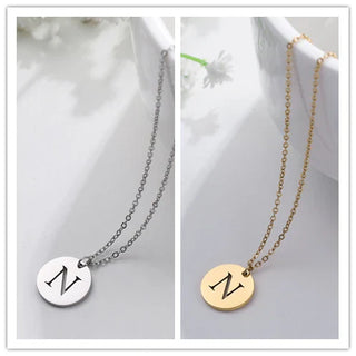 Collier Pendentif Lettre en Or Élégant