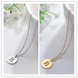 Collier Pendentif Lettre en Or Élégant