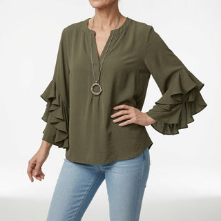 Louvine | Blouse fluide manches volantées