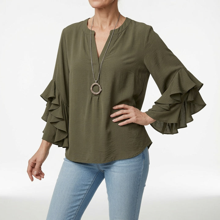 Louvine | Blouse fluide manches volantées