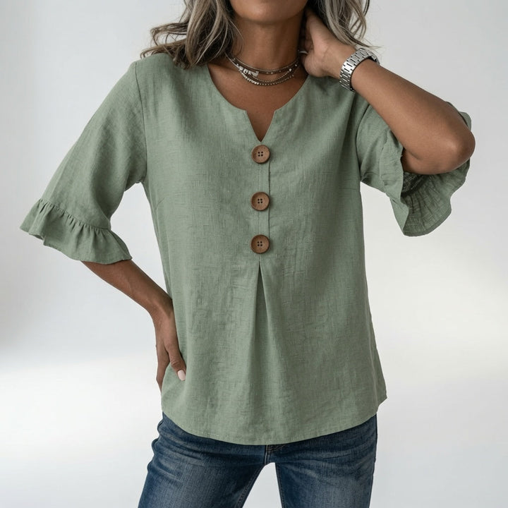 Louvine | Blouse col V boutons