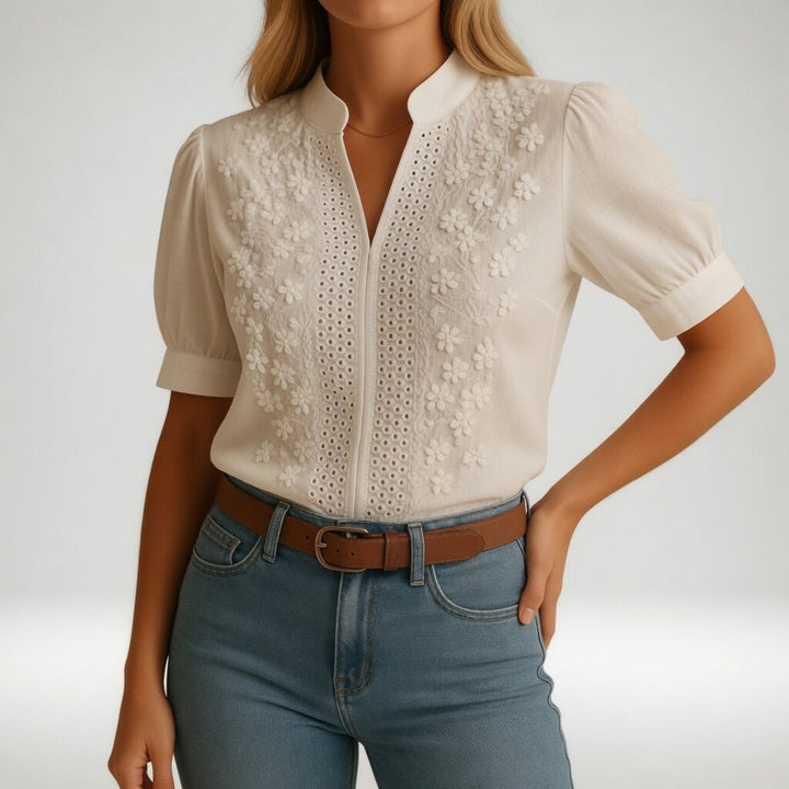 Louvine | Blouse broderie anglaise col