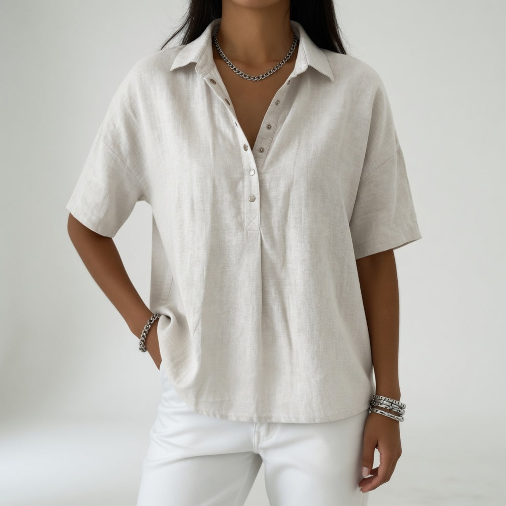 Louvine | Blouse col chemise décontractée
