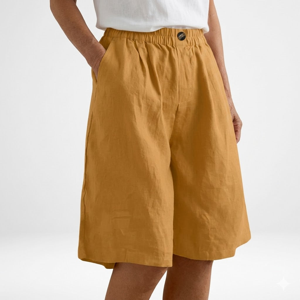 Louvine | Short large taille élastique