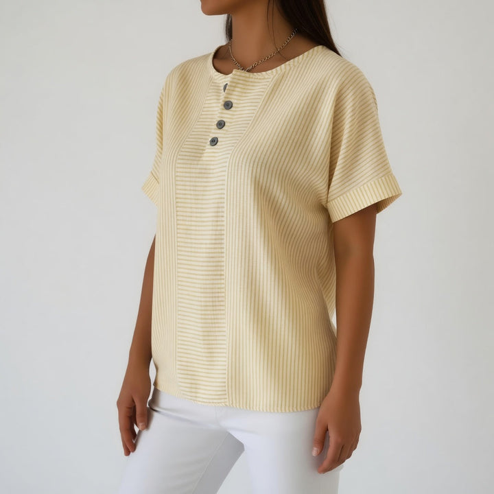 Louvine | Blouse matériau haut de gamme rayée douceur