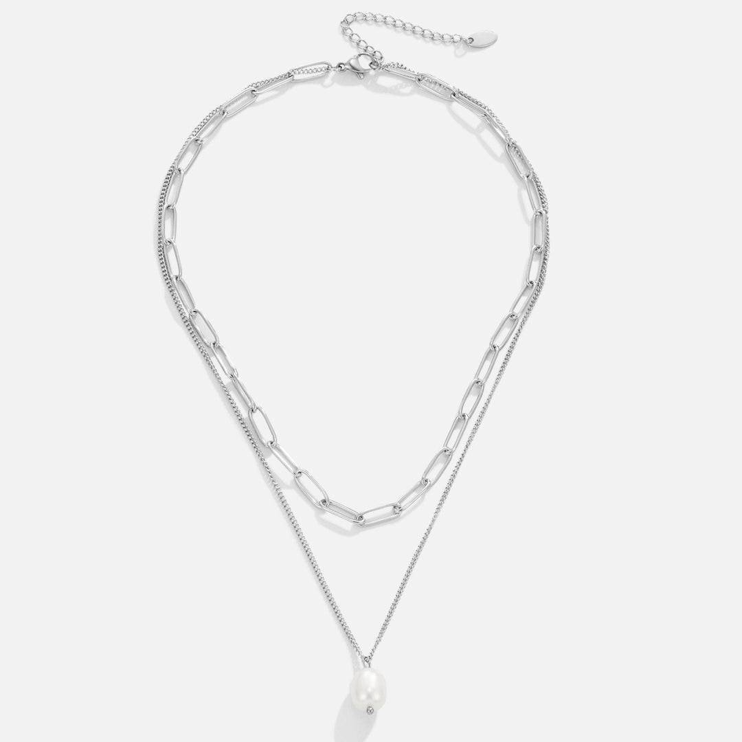 Collier Élégant avec Perles Suspendues
