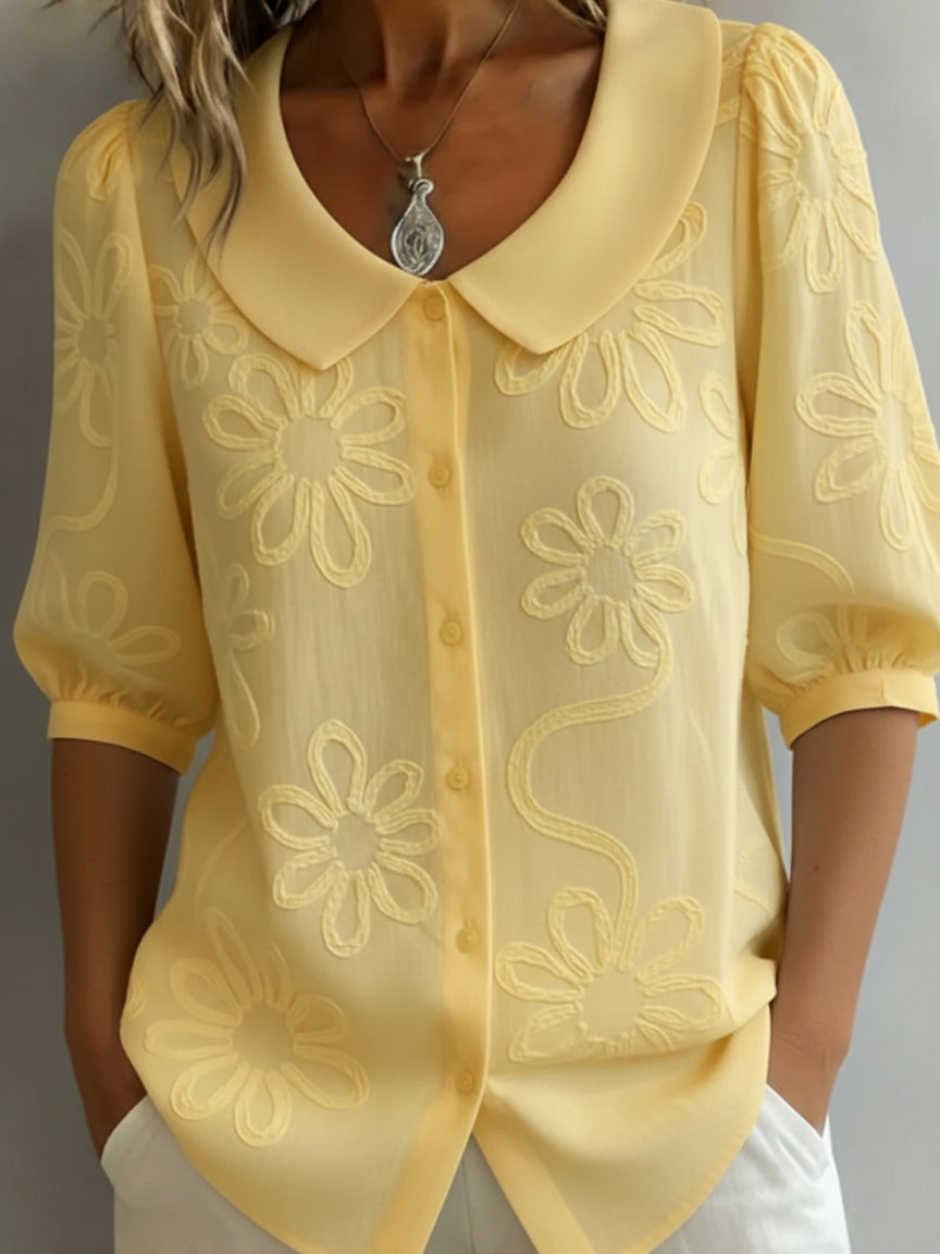 Louvine | Blouse légère florale élégance naturelle – Modèle 2