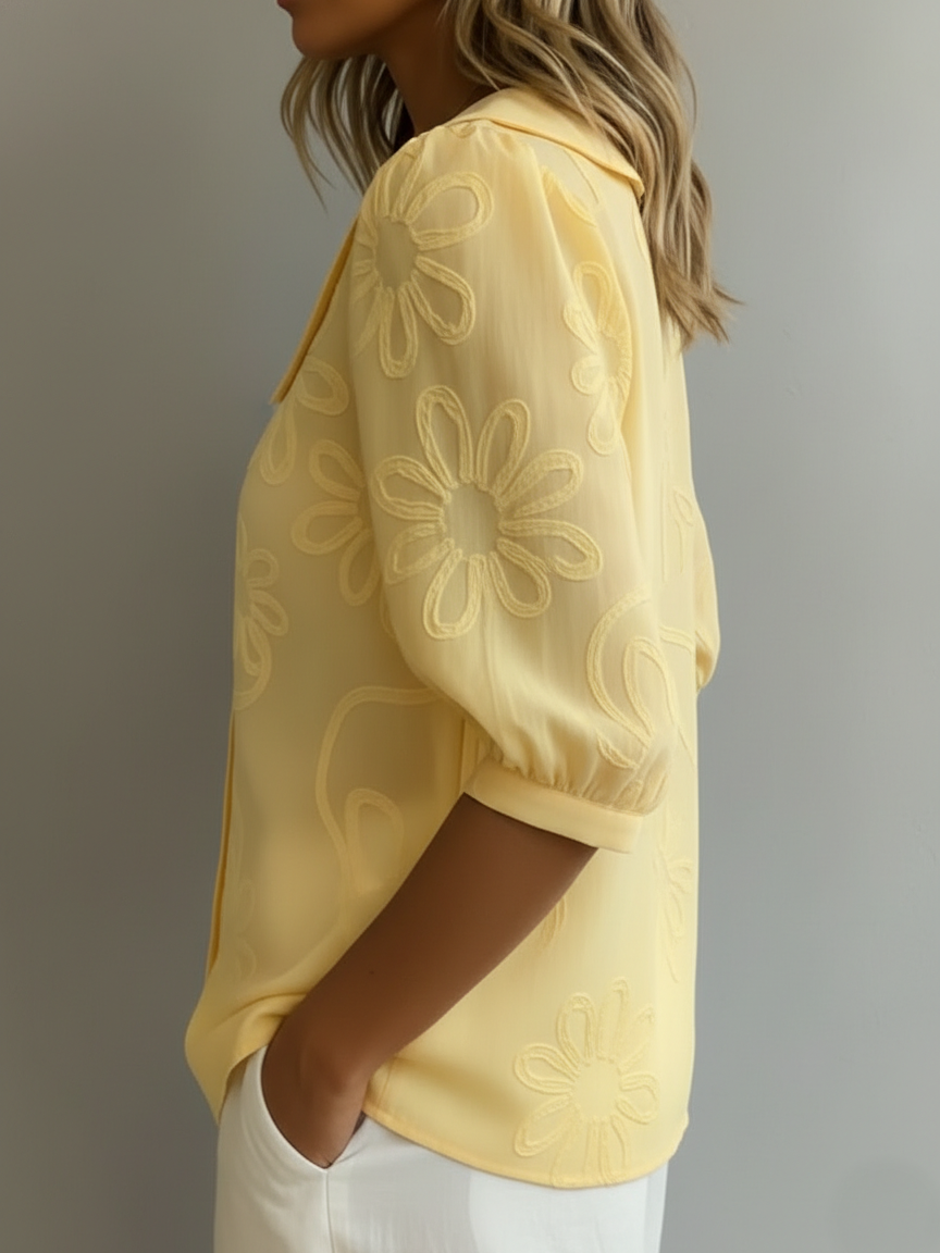 Louvine | Blouse légère florale élégance naturelle – Modèle 2