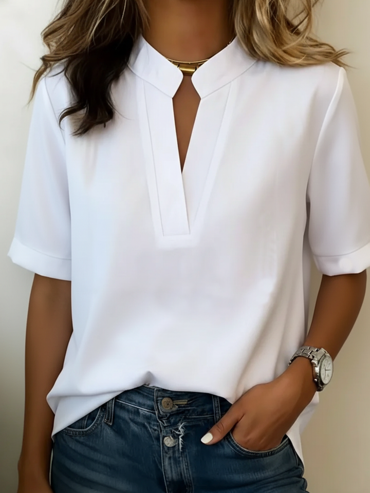 Louvine | Blouse élégante au col raffiné – Modèle 2