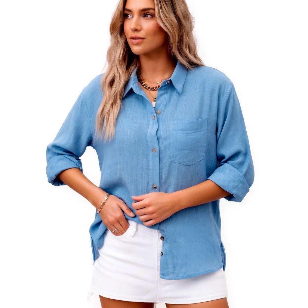 Louvine | Blouse en matériau haut de gamme élégante au style intemporel