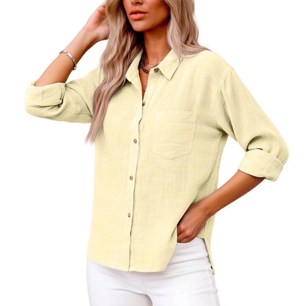 Louvine | Blouse en matériau haut de gamme élégante au style intemporel