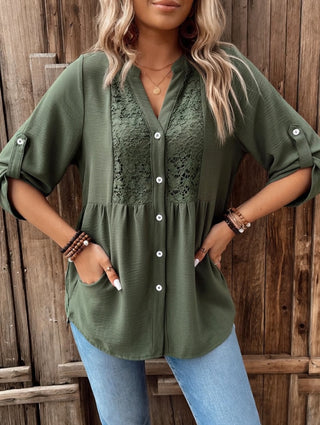 Louvine | Blouse élégante en matériau haut de gamme