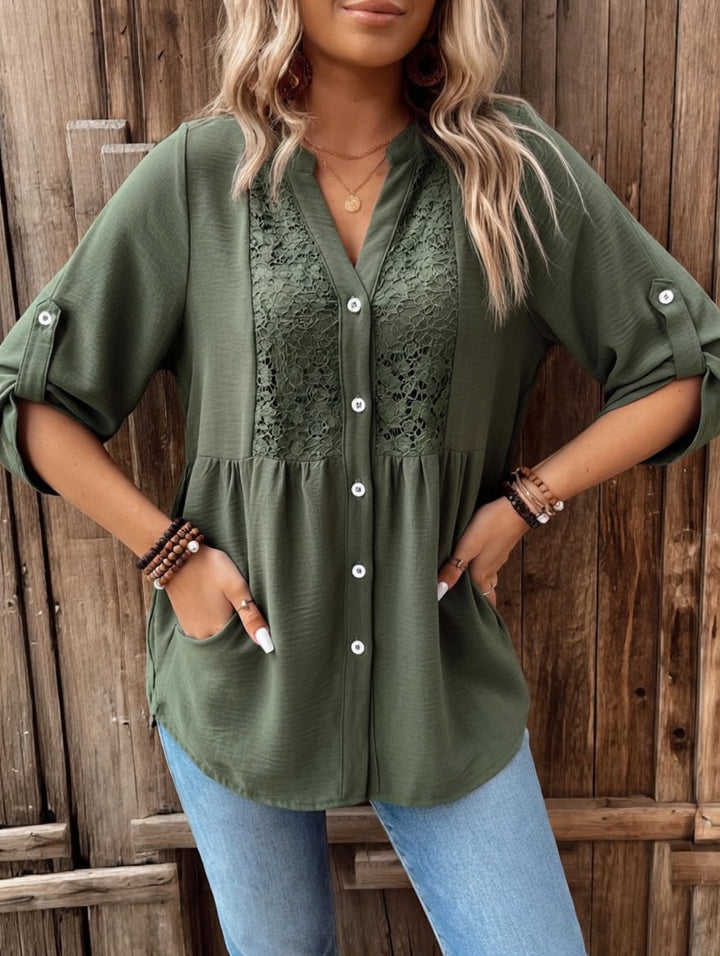 Louvine | Blouse élégante en matériau haut de gamme